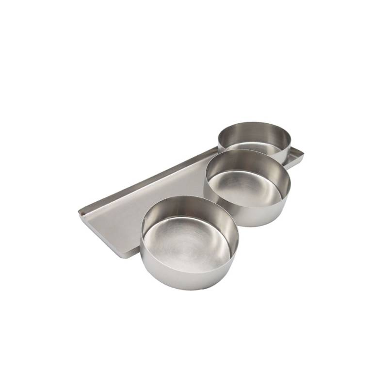 Snack Holder cuadrado de acero inoxidable 27,5x9,5 cm