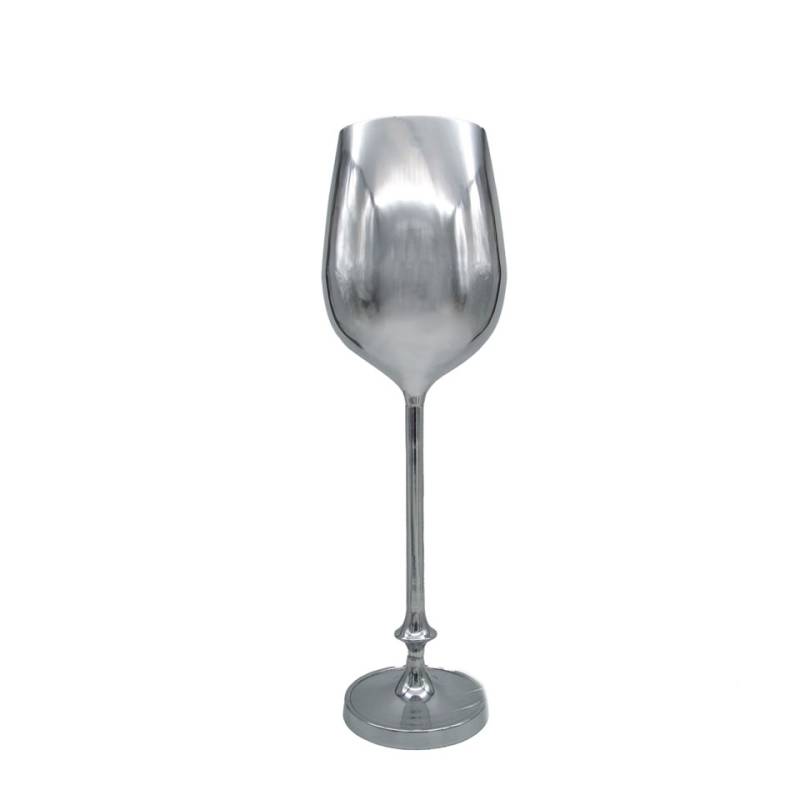 Flauta de acero inoxidable espejo columna 69 cm