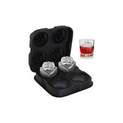 Moule à glace rose en silicone 4 empreintes noir cm 6