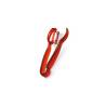 Pelador de espárragos triangular de plástico rojo 17,5 cm