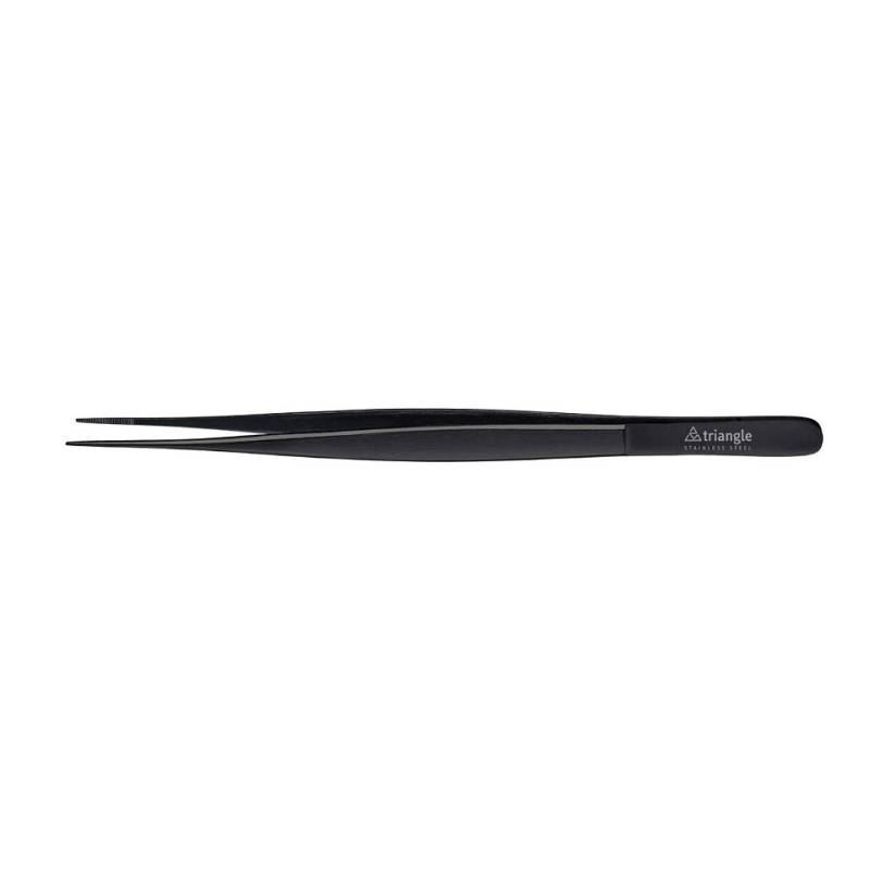 Tensor de chef triangular de acero inoxidable negro 15,5 cm