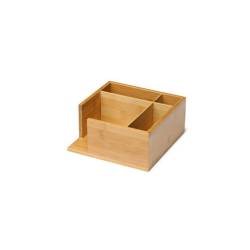 Console de bar en bambou naturel Duni 18.5x18.5x8 cm