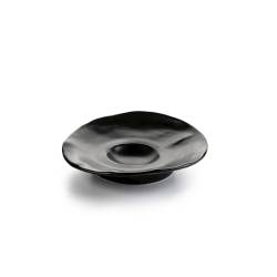 Bol para pasta roto de porcelana negra mate 19 cm