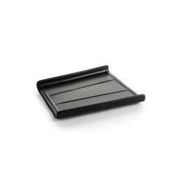 Roma Petite assiette en porcelaine noire mate 19x16 cm