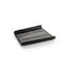 Roma Petite assiette en porcelaine noire mate 19x16 cm