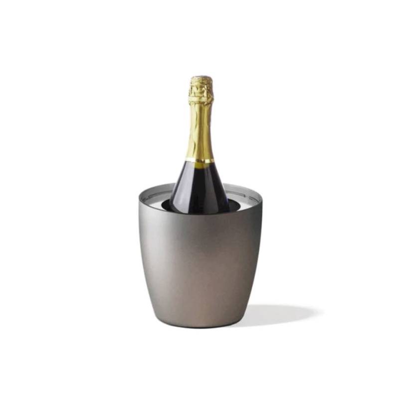 Portabotellas térmico Wegg Metal Touch en abs plata