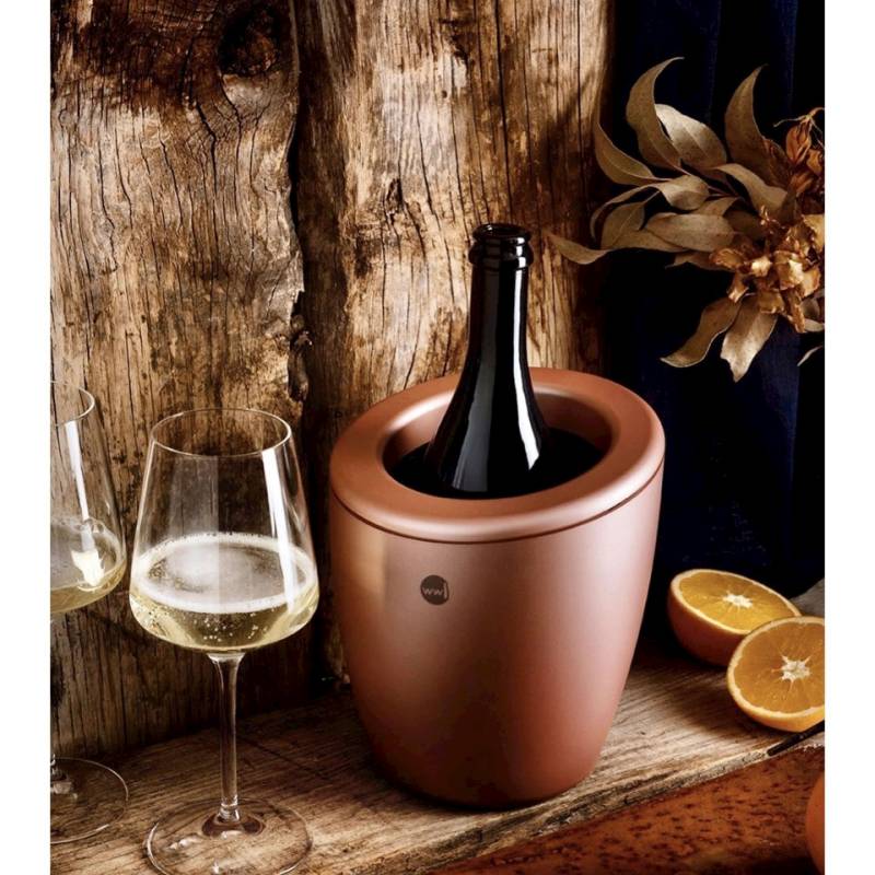 Porte-bouteille thermique Demi Metal Touch en cuivre abs