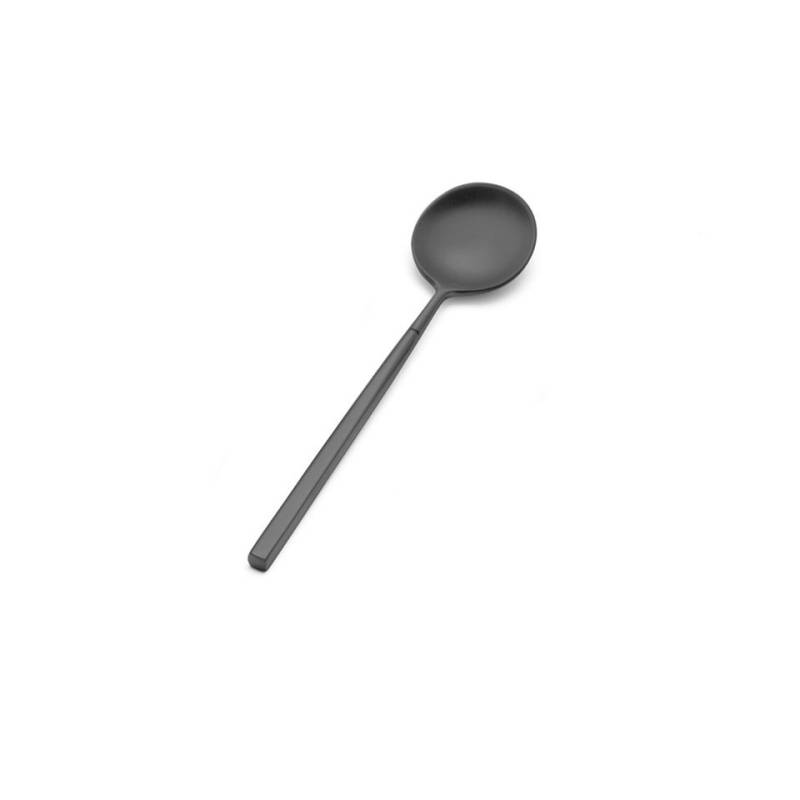 Cuillère de table Kyoto en acier forgé noir sablé 21 cm