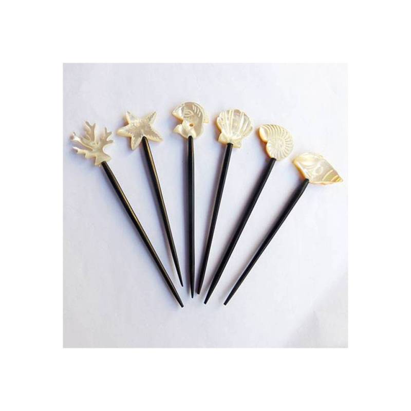 Palitos de aperitivo de concha de nácar 11 cm