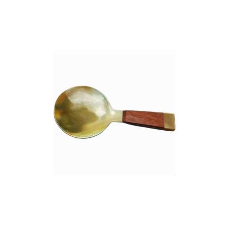 Cuillère à riz en corne blonde et bois 24 cm