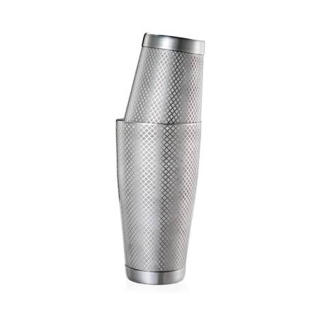 Shaker boston 2 pièces acier inoxydable diamant treillis décoration oz.18/28