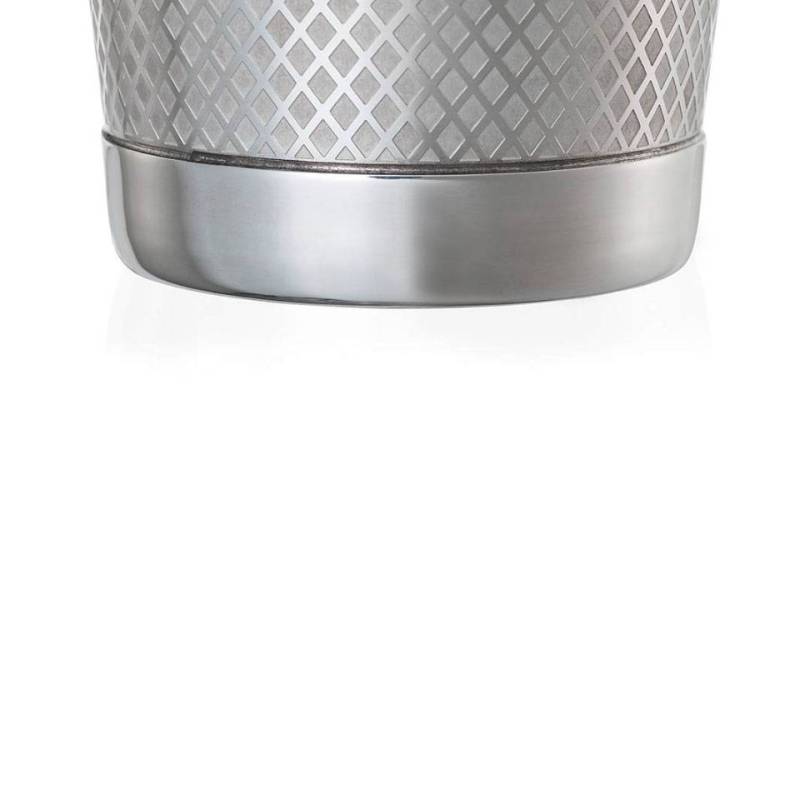 Shaker boston 2 pièces acier inoxydable diamant treillis décoration oz.18/28