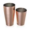 Shaker boston 2 pièces acier inoxydable cuivre plaqué diamant treillis décoration oz.18/28
