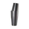 Shaker boston 2 pièces acier inoxydable treillis diamant noir décoration oz.18/28