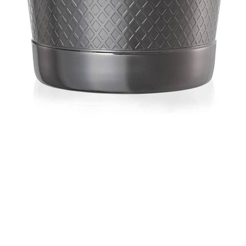 Coctelera boston 2 piezas acero inoxidable diamante negro enrejado decoración oz.18/28