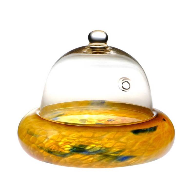 Plaque de coussin nuage en verre ambré 28 cm