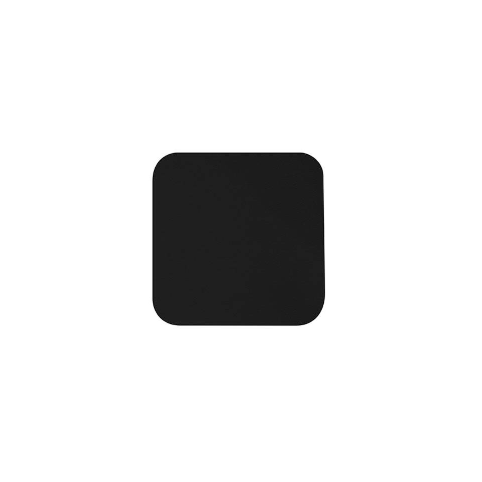 Quadratischer Untersetzer Star pvc laminiert schwarz cm 10