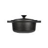 Le Pignatte Risolì Cocotte ronde antiadhésive en aluminium à 2 poignées avec couvercle pour induction 24 cm