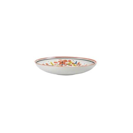 Maritime Sorrento assiette creuse en porcelaine blanche avec fleurs rouges cm 22