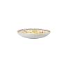 Plato bajo de porcelana blanca Venecia Marítima con flores amarillas cm 22