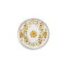 Plato bajo de porcelana blanca Venecia Marítima con flores amarillas cm 22