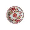Plato llano Maritime Sorrento de porcelana blanca con flores rojas 28 cm