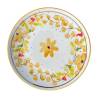 Maritime Venezia plato de porcelana blanca para pizza con flores amarillas cm 33