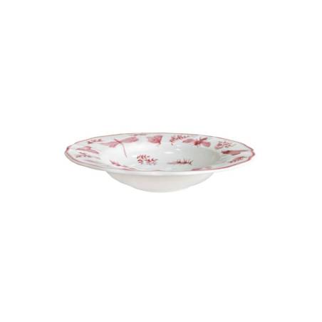 Sonia Pink plato hondo de porcelana blanca y rosa con decoración de mariposas 22 cm