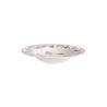 Sonia Pink Assiette creuse en porcelaine blanche et rose avec décoration papillon 22 cm