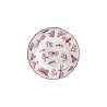 Sonia Pink plato hondo de porcelana blanca y rosa con decoración de mariposas 22 cm