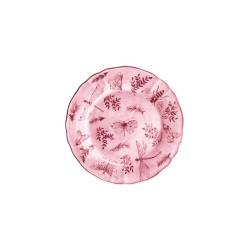 Sonia Pink plato de porcelana blanca y rosa con decoración de mariposas 22 cm