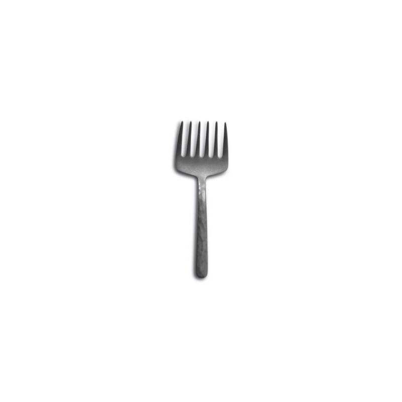 Kodai Fourchette à 6 dents en acier inoxydable martelé vieilli 9,8 cm