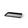 Plateau rectangulaire en porcelaine noire 30x19x2 cm