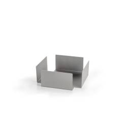 Porte-serviettes carré en acier inoxydable satiné cm 13x13x5