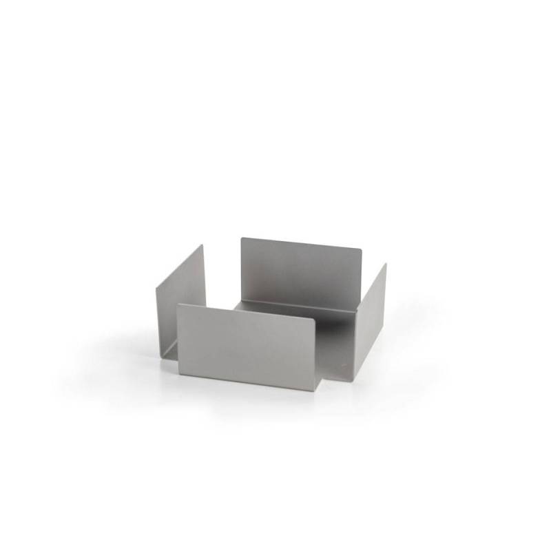 Servilletero cuadrado de acero inoxidable satinado cm 13x13x5