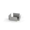 Servilletero cuadrado de acero inoxidable satinado cm 13x13x5