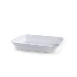 Plato rectangular blanco pmma cm 40x26x6