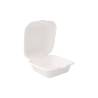 Recipiente para hamburguesas con tapa Bionic bagasse cm 15,2x15x8,4