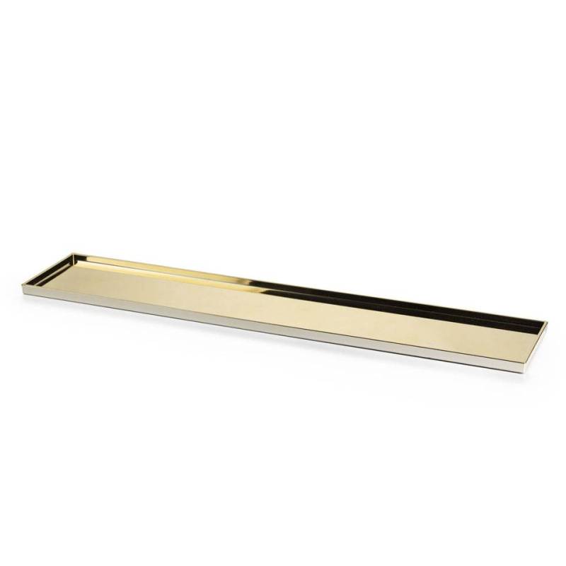 Bandeja pastelera rectangular en abs oro cm 50x10x1