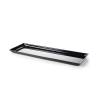 Plateau à pâtisserie rectangulaire pmma noir cm 60x20x2,5