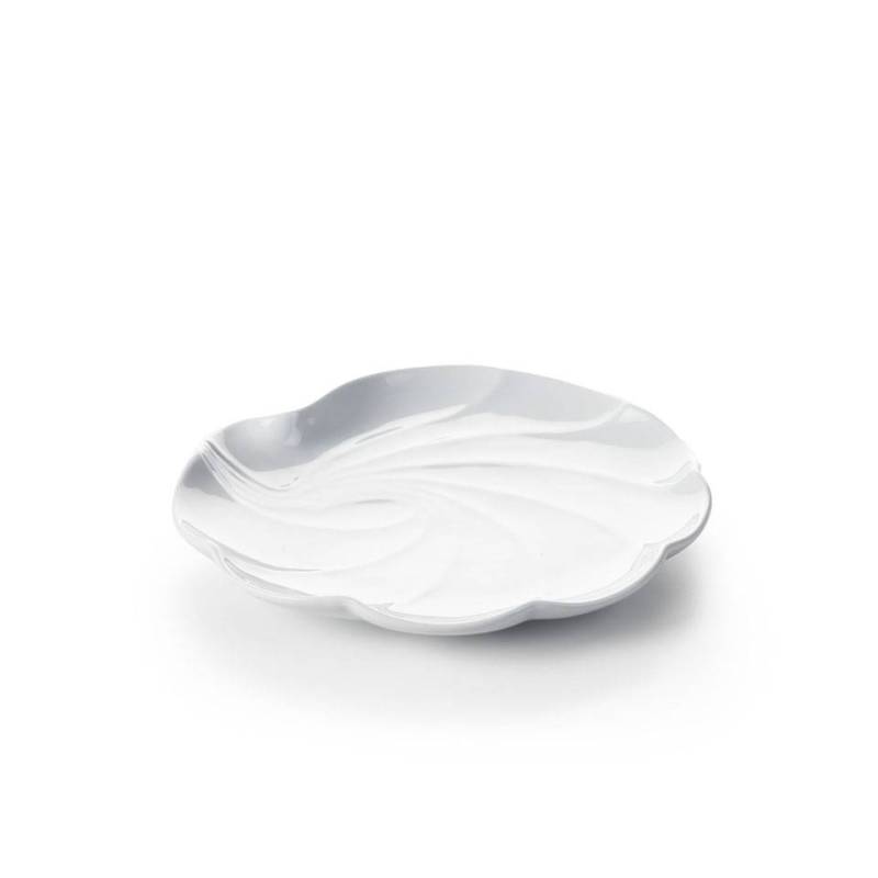 Assiette coquille en porcelaine blanche 27 cm