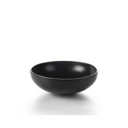Saladier rond en porcelaine noire effet fonte cm 19