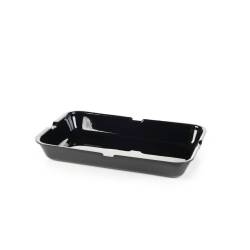 Plat rectangulaire en acrylique noir 40x26x5,5 cm