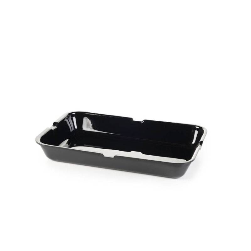 Plat rectangulaire en acrylique noir 40x26x5,5 cm