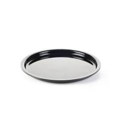 Plateau rond en pmma noir 25,5 cm