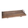 Planche à découper rectangulaire avec manche en bois de manguier bruni 40,5x22,3 cm