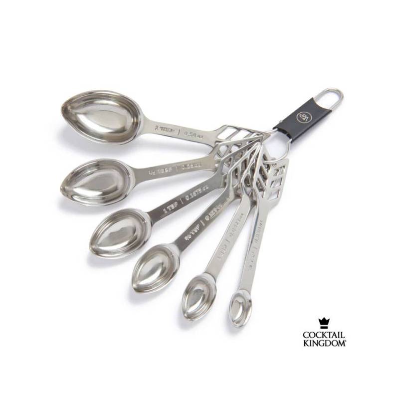 Cuillères de mixologie Meehan's Cocktail Kingdom acier inoxydable set de 6 cuillères