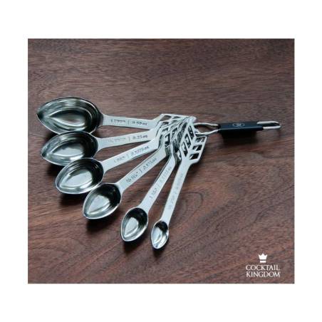 Juego de 6 cucharas de acero inoxidable Meehan's Mixology Spoons Cocktail Kingdom