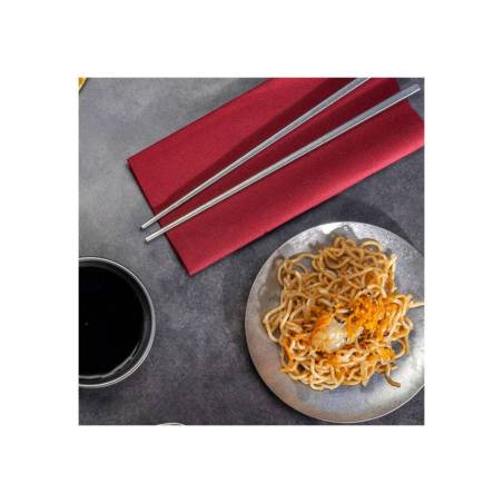 Paar Artinox Chinesische Essstäbchen aus satiniertem Edelstahl 23,5 cm