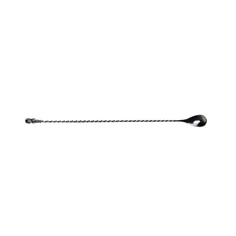 Cuillère de bar 47 Ronin Skull avec tête de mort en acier inoxydable 39,5 cm